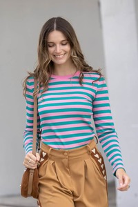 Charlo: Opal Top Pink Green