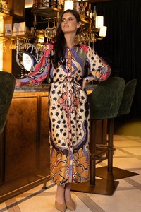 Amaya: Riley Maxi Shirt Dress Abstract
