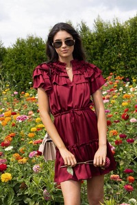 Dresses: Louella Dress Satin Maroon