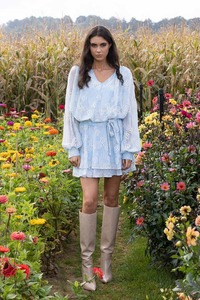 Dresses: Sylvie Embroidered Dress Baby Blue