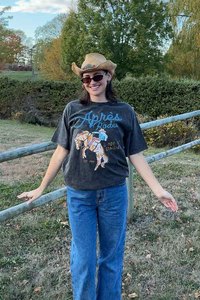 Womens Tops: TYRL Apres Rodeo T-Shirt Acid Wash