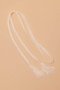 Accessories: Plaited Tie White