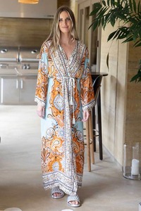Kimonos: Ellie Long Kimono Blue