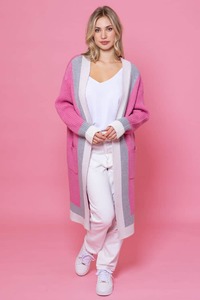 Cardis: Lisa Cardigan Baby Pink Striped