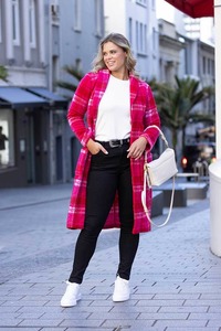 Cardis: Bree Cardigan Pink Red Check