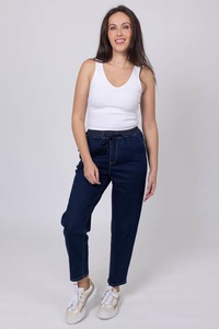 Womens Jeans: Talia Denim Jogger Dark Blue