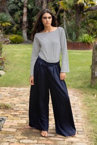 Womens Pants: Harper Satin Pants Navy