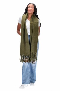 Scarfs: Tassel Scarf Khaki