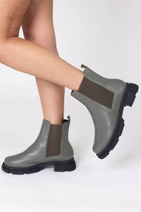 Boots: Dahlia Boots Khaki