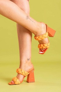 Heels: Arya Plaited Heel Orange/Melon