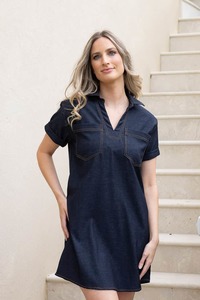 Honey Denim: Abby Dark Denim Mini Dress