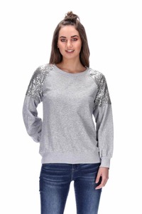 Alaska Basics Womens Sweaters Hoodies: Courtney Sweater Grey/Silver
