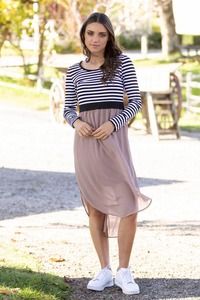 2 For 99: Siri Long Sleeve Midi Dress Beige