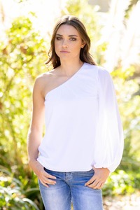 2 For 99: Amelia One Shoulder Top White